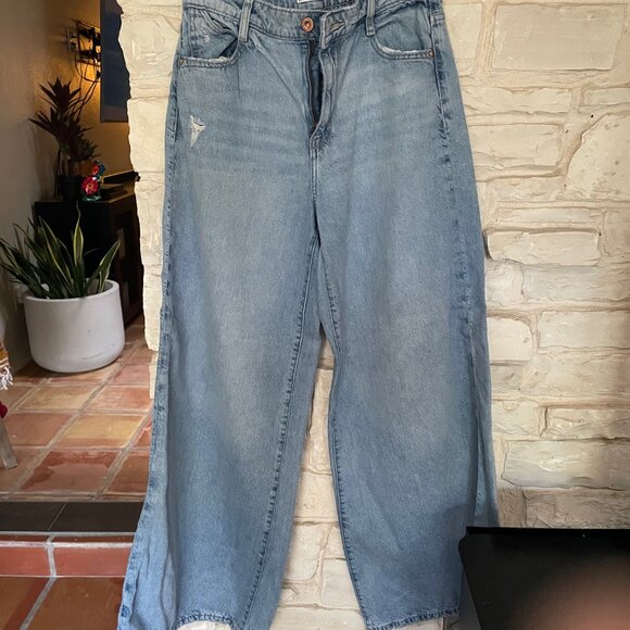 ZARA HIGH RISE PALAZZO WIDE JEANS - Picture 3 of 3